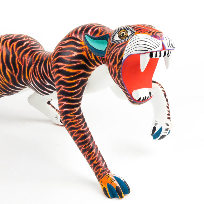 Tiger - Oaxacan Alebrije Wood Carving - CEMCUI