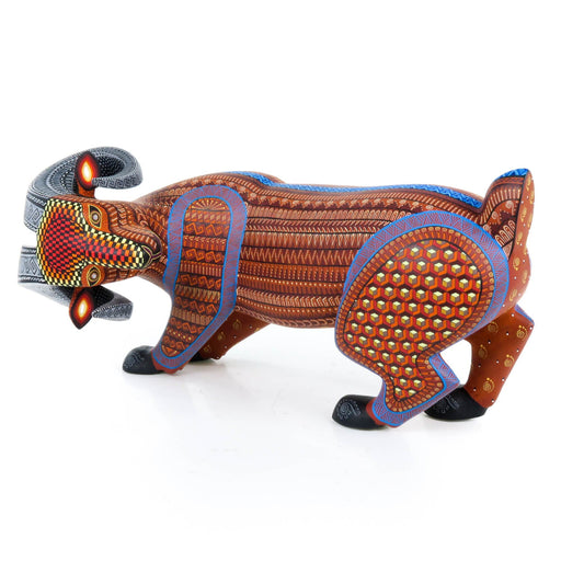 Turning Bighorn Ram - Oaxacan Alebrije Wood Carving - CEMCUI