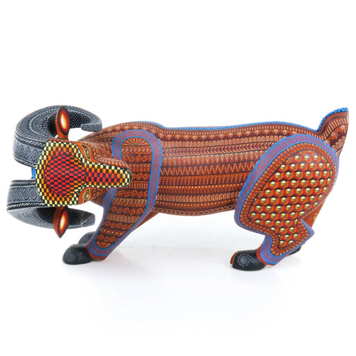 Turning Bighorn Ram - Oaxacan Alebrije Wood Carving - CEMCUI