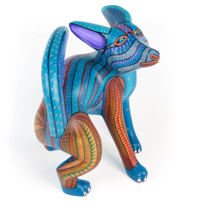 Turning Coyote - Oaxacan Alebrije Wood Carving - CEMCUI