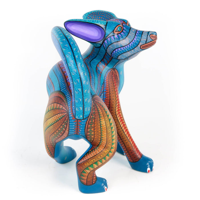 Turning Coyote - Oaxacan Alebrije Wood Carving - CEMCUI