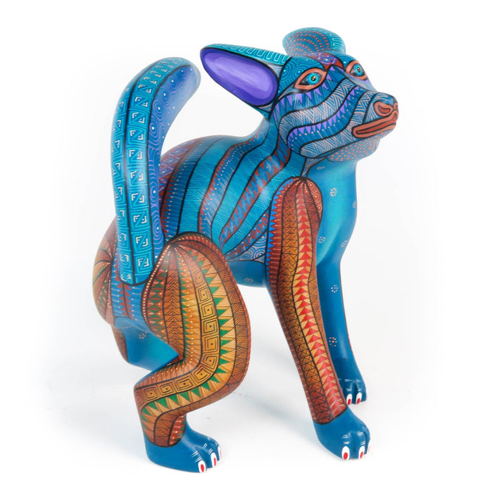 Turning Coyote - Oaxacan Alebrije Wood Carving - CEMCUI