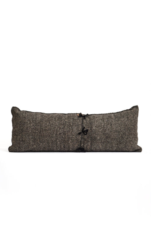 Ula Lumbar Pillow Black on Grey - CEMCUI