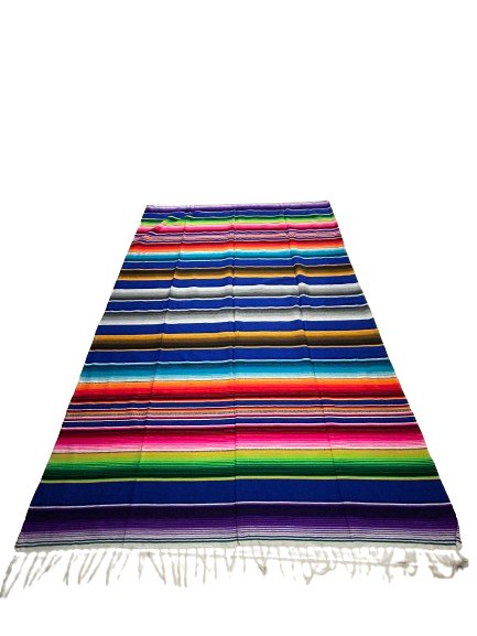 Vibrant Serape Tablecloth/Rug 81x56" - CEMCUI