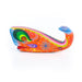 Vibrant Whale (Orange) - Oaxacan Alebrije Wood Carving - CEMCUI