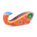 Vibrant Whale (Orange) - Oaxacan Alebrije Wood Carving - CEMCUI