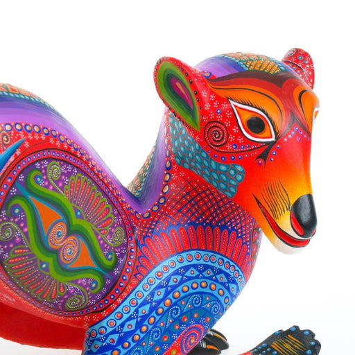 Vigilant Coyote - Oaxacan Alebrije Wood Carving - CEMCUI