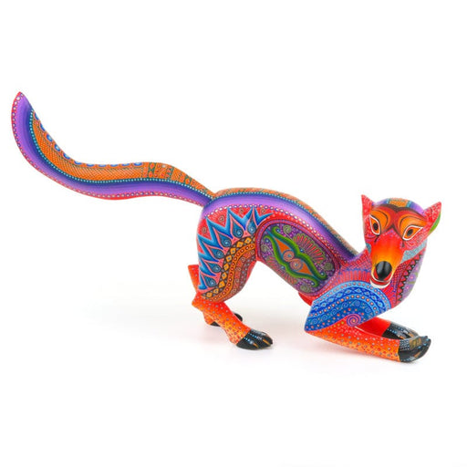 Vigilant Coyote - Oaxacan Alebrije Wood Carving - CEMCUI