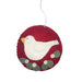 Whimsical Felt Bird Ornament - Red - CEMCUI