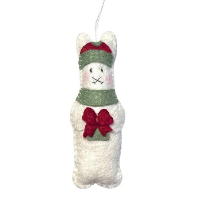 Whimsical Felt Bunny Ornament - CEMCUI