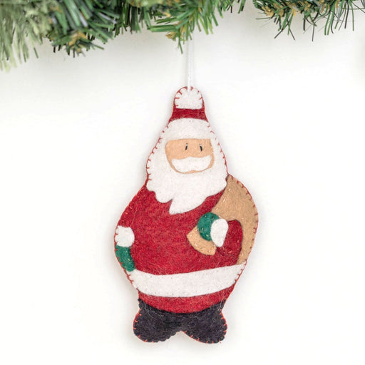 Whimsical Felt Santa Ornament - CEMCUI