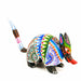 White Armadillo - Oaxacan Alebrije Wood Carving - CEMCUI