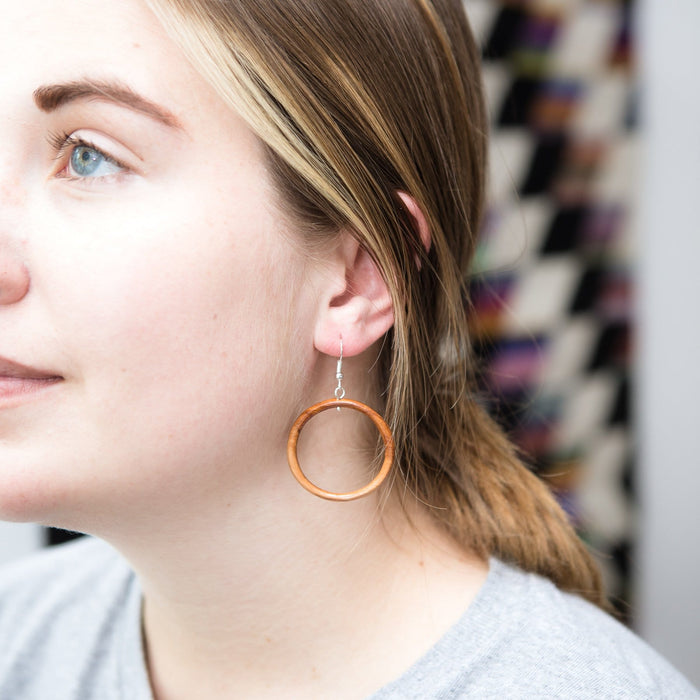 Wood Hoop Earrings - CEMCUI