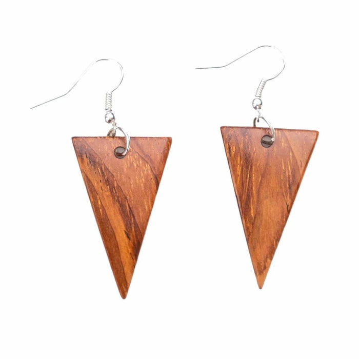 Wood Triangle Earrings - CEMCUI