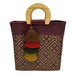 Wooden Handle Handwoven Tote - CEMCUI