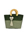 Wooden Handle Handwoven Tote - CEMCUI