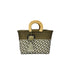 Wooden Handle Handwoven Tote - CEMCUI