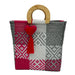 Wooden Handle Handwoven Tote - CEMCUI