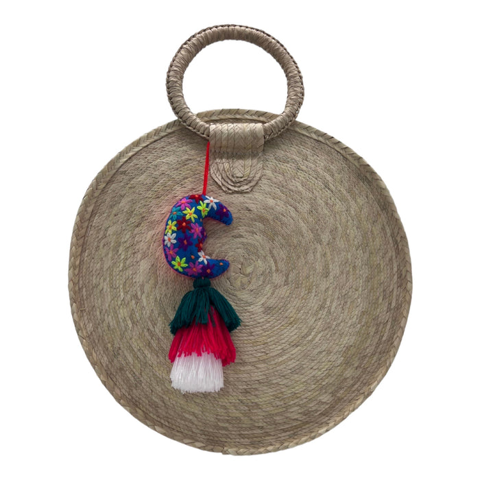 Woven Palm Disk Handbag - CEMCUI