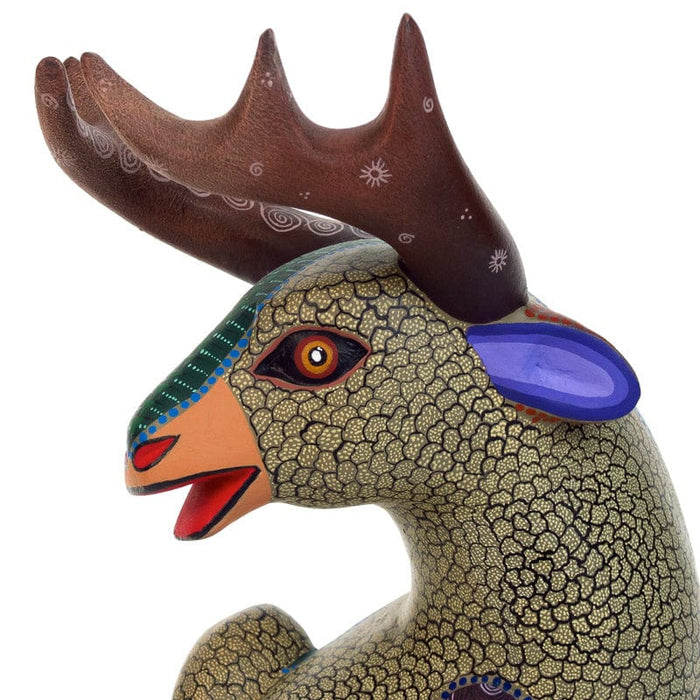 Cheerful Deer - Oaxacan Alebrije Wood Carving