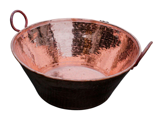 "Yolia Copper Elegance" - Handmade 8 Inch Volcanic Stone Molcajete and 9 - Liter Hammered Copper Pot Bundle - CEMCUI