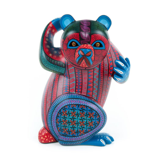 Zapotec Bear - Oaxacan Alebrije Wood Carving - CEMCUI