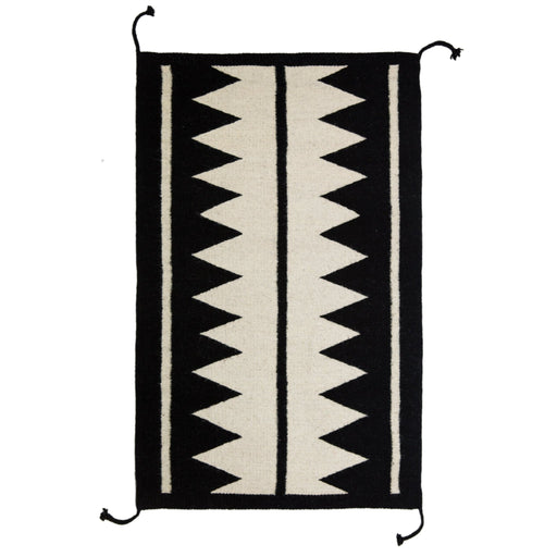 Zapotec Black & Ivory Rug #5 - CEMCUI