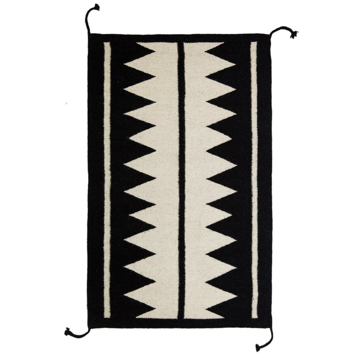 Zapotec Black & Ivory Rug #5 - CEMCUI