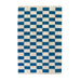 Zapotec Checkered Rug in Blue & Ivory - CEMCUI