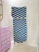 Zapotec Checkered Rug in Blue & Ivory - CEMCUI