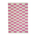 Zapotec Checkered Rug in Pink & Ivory - CEMCUI