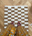 Zapotec Checkered Rug in Umber & Ivory - CEMCUI