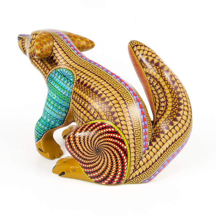 Zapotec Coyote - Oaxacan Alebrije Wood Carving - CEMCUI