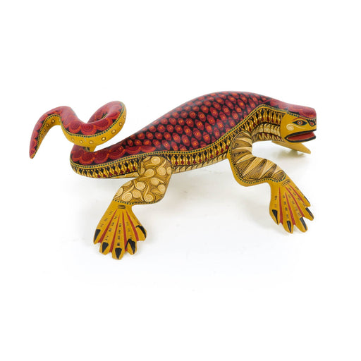 Zapotec Iguana - Oaxacan Alebrije Wood Carving - CEMCUI