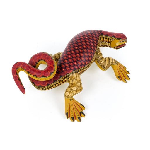 Zapotec Iguana - Oaxacan Alebrije Wood Carving - CEMCUI