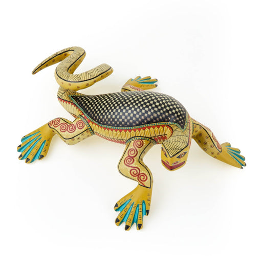 Zapotec Iguana - Oaxacan Alebrije Wood Carving - CEMCUI