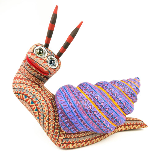 Zapotec Snail - Oaxacan Alebrije Wood Carving - CEMCUI