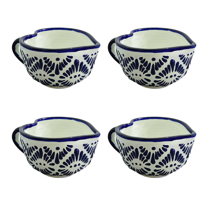 Craft by Order 4 Talavera Mugs Cups Coffe Cup With Heart Shape 14.5 Oz - CEMCUI